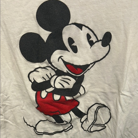 Disney Classic Mickey Mouse Red and White Girls Tee M (7-9) - Picture 3 of 4